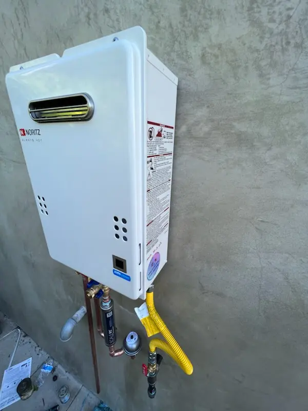 Tankless water heater installation for Hollis homes
